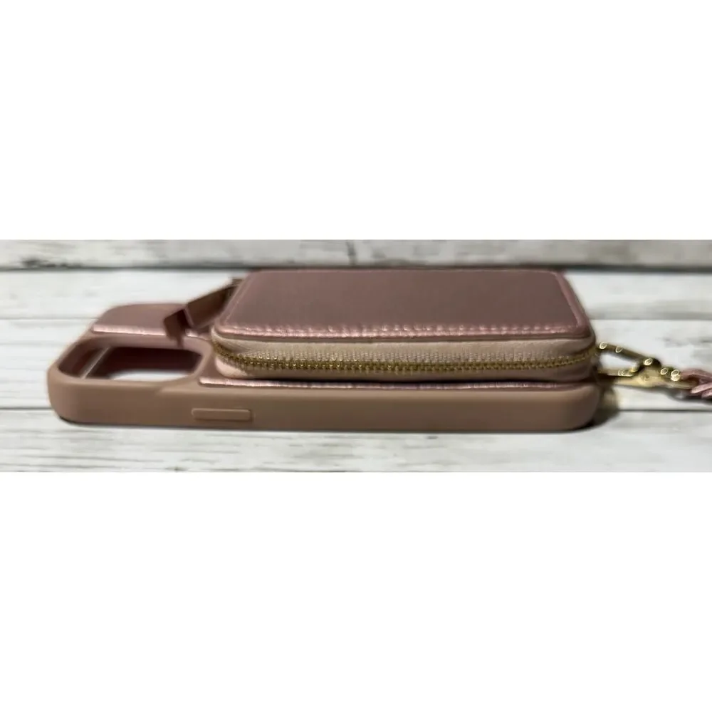 ZVE Rose Gold Wallet Case for iPhone 13 Pro Max
